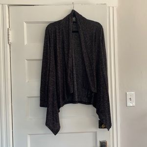 B Collection - Wallace Brushed Cardigan - Black / Heather Grey - size Small
